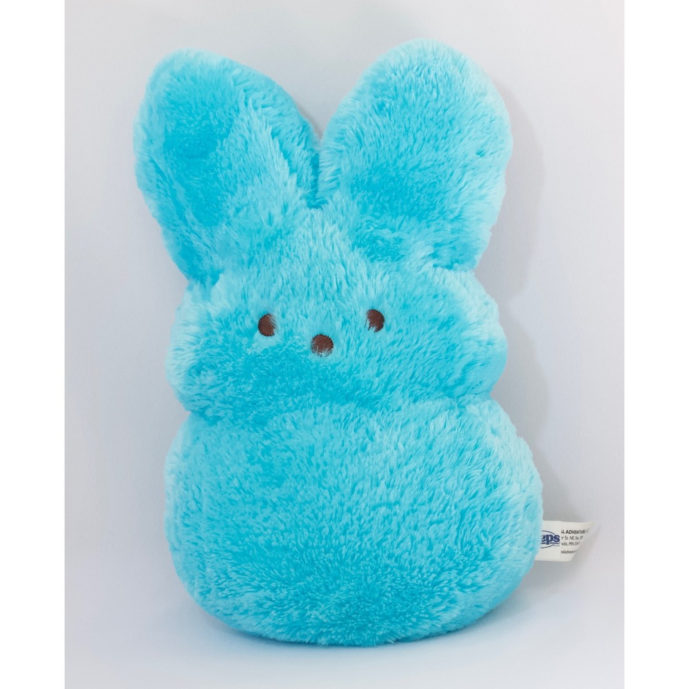 Peeps Fluffy Fuzzy Blue Bunny Rabbit 17" Plush Stuffed Easter Toy‎